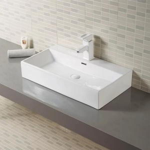 Lavoar pe blat Fluminia Pluto alb 60 cm - Img 2