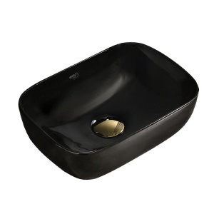 Lavoar pe Blat, Milo, Marmura Ceramica Negru Mat , Dreptunghiular 37 x 25 x 11,5 cm - Img 1