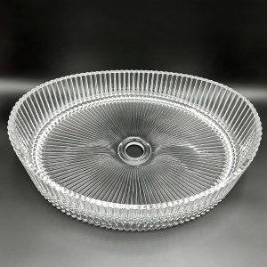 Lavoar pe blat oval din sticla Rea Harper transparent - Img 6