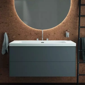 Lavoar pe mobilier Ideal Standard Atelier Extra alb lucios cu 3 orificii baterie 81 cm - Img 7