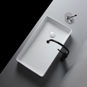 Lavoar pentru blat PRO CUBIC ceramic,blavat - Img 3