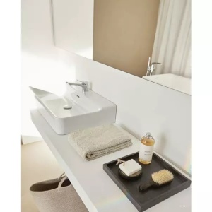 Lavoar suspendat Ideal Standard Atelier Conca 50 cm alb lucios cu orificiu preaplin - Img 5