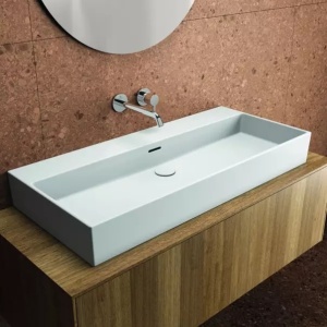 Lavoar suspendat Ideal Standard Atelier Extra alb lucios 100 cm cu orificiu preaplin - Img 1