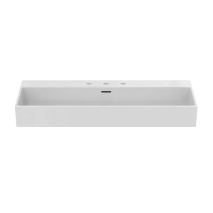 Lavoar suspendat Ideal Standard Atelier Extra alb lucios cu 3 orificii baterie si preaplin 100 cm - Img 3