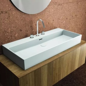 Lavoar suspendat Ideal Standard Atelier Extra cu 3 orificii baterie si preaplin alb lucios 80 cm - Img 11