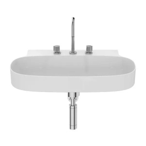 Lavoar suspendat Ideal Standard Atelier Linda-X cu 3 orificii baterie alb lucios 75 cm - Img 4