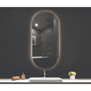 Oglinda cu iluminare LED, 3 culori si dezaburire Fluminia, Dali Ambient 50 cm, Ovala - Img 2