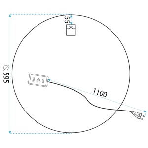 Oglinda LED 60 cm H108 - Img 8