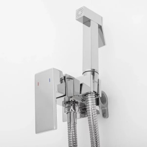 Pachet vas wc suspendat Rea Carlo Mini Basic, capac softclose si set dus igiena intima crom cu baterie incastrata Rea Fenix - Img 3
