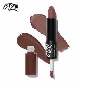 Ruj si creion de buze CTZN, Nudiversal Lip Duo, rezistent la apa, cu unt de mango salbatic, Sarajevo