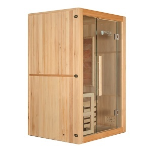 Sauna finlandeza cu temperatura inalta si soba Harvia 3.5kW pentru 2 persoane EA2S 120 x 105 cm - Img 2