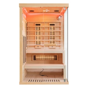 Sauna uscata cu infrarosu si terapie cromatica pentru 2 persoane EP2RS stanga 120 x 120 cm - Img 2