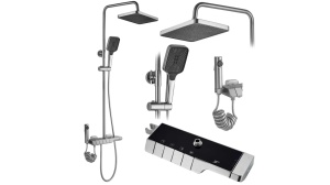 Set de dus cu termostat REA ROB nichel periat