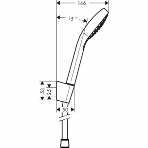 Set de dus Hansgrohe Croma Select E Vario cu porter crom - alb - Img 4
