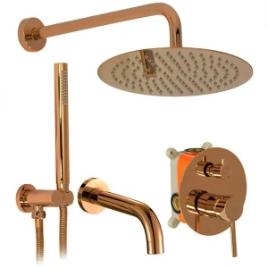 Set de dus incastrat REA Lungo, Design Elegant, Culoare Cooper Auriu+ BOX