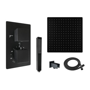 Set de dus negru mat, termostatic, 3 functii cod 1008 SLIM - Img 9