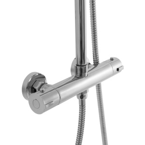 Sistem Complet De Dus Cu Termostat REA BLISS, Montaj Pe Perete, Para Rotunda Tip Ploaie 20 X 20 Cm, 2 Functii , Finisaj Crom - Img 5