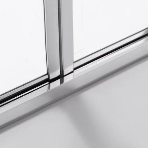 Usa de dus pliabila din sticla securizata 5mm grosime cu rame cromate SH09A, 80 x 195 cm - Img 5
