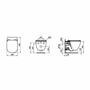 Vas de toaleta suspendat Ideal Standard Tesi Aquablade cu capac slim - Img 6