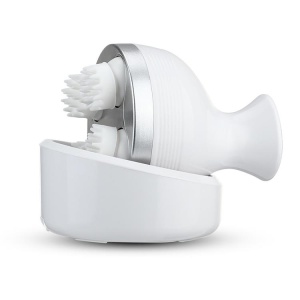 Aparat pentru Masaj Capilar SeveShop, Masaj Scalp, Rezistent la Apa, Capete din Silicon, Stimuleaza Cresterea Parului si Imbunatateste Circulatia Sanguina, Vibromasaj Relaxant, Anti-Stres si Calmare, Usor de Folosit, Design Ergonomic, Alb - Img 2