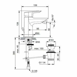 Baterie bideu Ideal Standard Tesi - Img 2