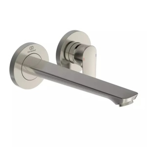 Baterie lavoar incastrata Ideal Standard Connect Air pipa 23 cm argintiu Silver Storm fara corp ingropat