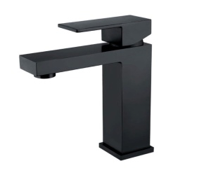 Baterie lavoar PRO QUADRO BLACK Low, Montaj pe lavoar, inaltime 15,3 cm, finisaj Negru Mat - Img 2