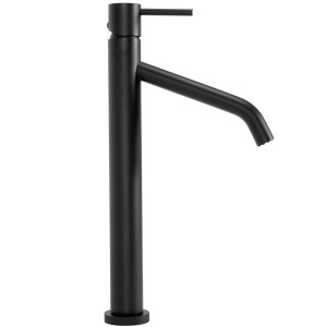 Baterie Lavoar REA LEVEL BLACK HIGH, Montaj Pe Blat, Capat Fix, Monocomanda, Inaltime 34.5 Cm, Negru - Img 5