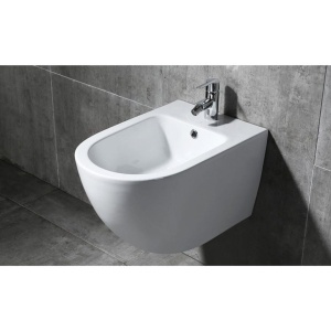 Bideu REA CARLO MINI, 49 x 37 x 33 cm, Montaj Suspendat, Alb Lucios - Img 3
