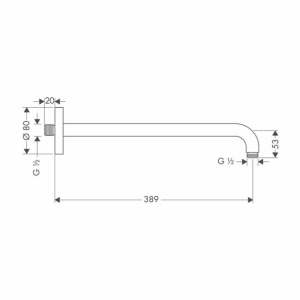 Brat de dus Hansgrohe 389 mm bronz periat - Img 2