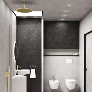 Brat de dus Ideal Standard IdealRain 15 cm auriu periat - Img 6