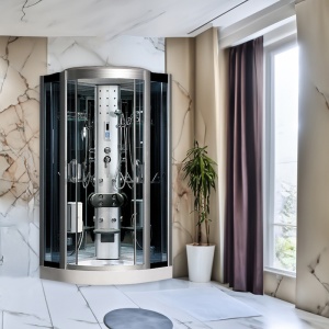 Cabina de dus cu Hidromasaj, Dimensiune 90x90cm, Design Modern - Img 2