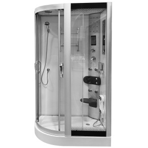 Cabina de dus cu hidromasaj MO-09914 cu sauna inclusa, Dispunere pe Stanga , 120X85 cm, Alb - Img 1