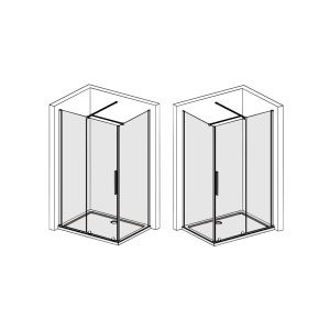 Cabina de dus cu usa culisanta LEA, Dimensiuni la alegere , Sticla securizata 8 mm , Finisaj Crom - Img 2