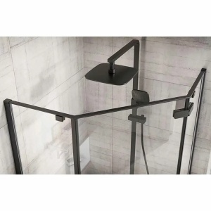 Cabina de dus DIAMOND BLACK MAT 80x80 cm - Img 6
