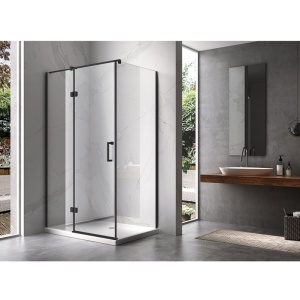 Cabina de dus dreptunghiulara KZ03B, Dimensiuni 110x90cm, Negru - Img 5