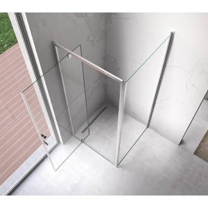Cabina de dus Dreptunghiulara KZ05A, Dimensiune 90x80cm, Culoare Crom - Img 5