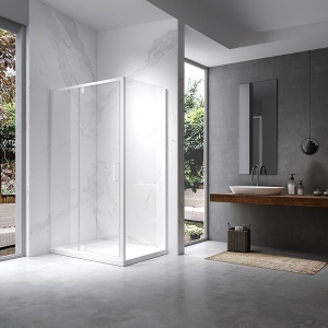 Cabina de dus KZ07C Dreptunghiulara 120x90cm, Design Modern, Culoare Alb - Img 2