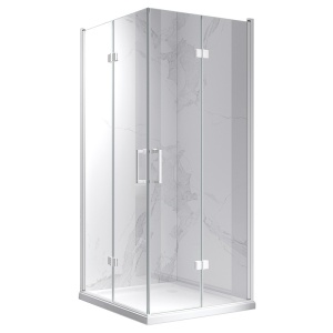 Cabina de dus KZ08B Patrata, Dimensiune 80x80cm, Design Elegant, Culoare Alb - Img 2