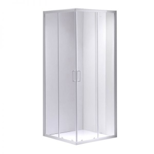 Cabina de dus KZ93B Patrata, Design Modern 90x90cm , Culoare Alb