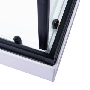 Cabina de dus LISA cu Hidromasaj, Dimensiune 90x90cm, Culoare Negru - Img 4