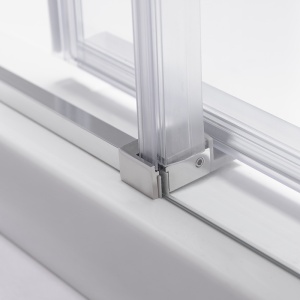 Cabina de dus NOVA Super slim, Dimensiune 100x80cm, Sticla securizata 6mm, Culoare Crom - Img 3