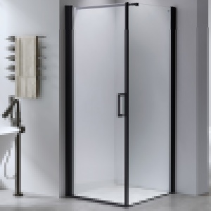 Cabina de dus Patrata BS04B, Dimensiune 90x90cm, Culoare Negru - Img 3