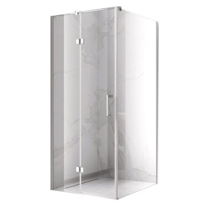 Cabina de dus patrata din sticla securizata si rame cromate ZES-KZ01D 100 x 100 cm