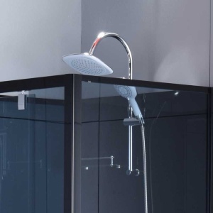 Cabina de dus patrata WSH306 , cu cadita de dus 90x90, Culoare Negru - Img 4