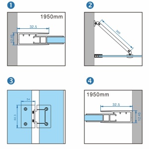 Cabina de dus PRO cu usa Batanta, Dimensiune 80x80cm, Inaltime 195 cm, grosime sticla 6 mm - Img 6