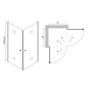 Cabina De Dus PRO ERA ATLANTA DUO , Dimensiuni La Alegere, Deschidere Dubla, Grosime Sticla 6/8 mm, Set Montaj Inclus - Img 2
