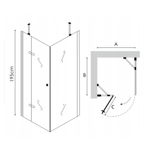 Cabina De Dus Rectangulara PRO A703, Dimensiuni La Alegere, Inaltime 195 Cm - Img 5