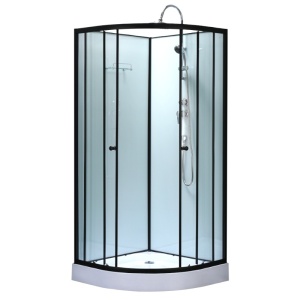 Cabina de dus semicirculara WSH313B 90x90 cm , + set dus si cadita inclusa