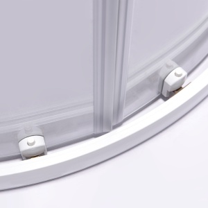 Cabina de dus Semirotunda KZ94D, Dimensiune 70x70cm, Culoare Alb - Img 6